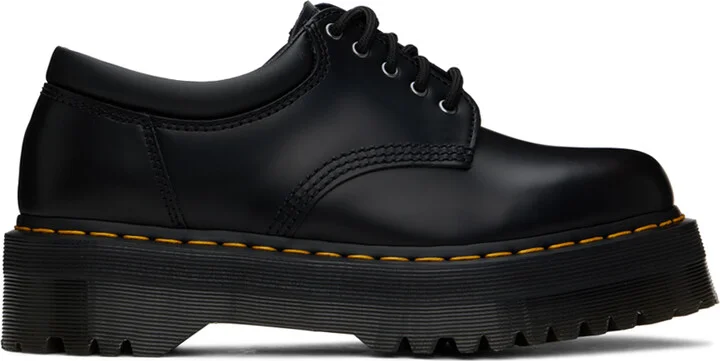 Dr. Martens Black 8053 Leather Platform Derbys