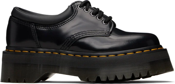 Dr. Martens Black 8053 Leather Platform Derbys