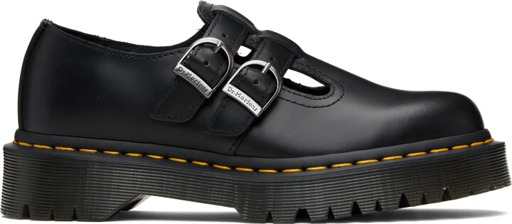 Dr. Martens Black 8065 II Bex Platform Mary Jane Loafers