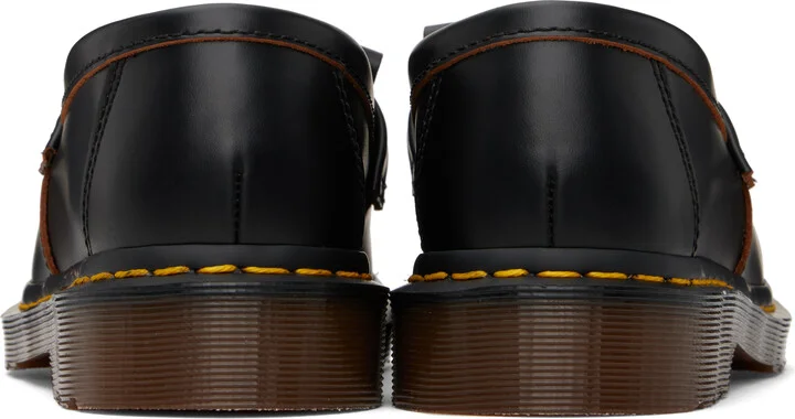 Dr. Martens Black Adrian Made in England Quilon Leather Tassel Loafers - Image 2
