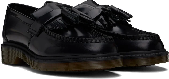 Dr. Martens Black Adrian Smooth Leather Tassel Loafers - Image 4