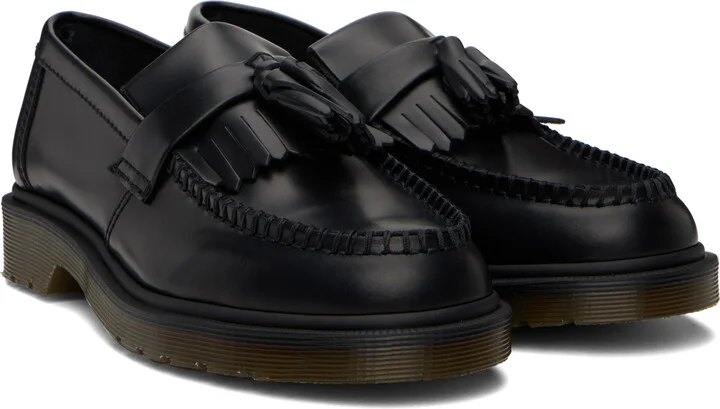 Dr. Martens Black Adrian Smooth Leather Tassel Loafers - Image 4