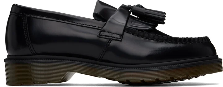 Dr. Martens Black Adrian Smooth Leather Tassel Loafers