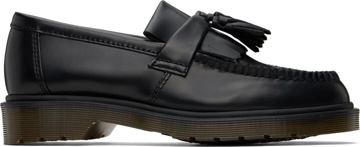 Dr. Martens Black Adrian Smooth Leather Tassel Loafers