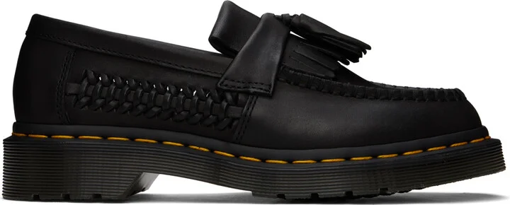 Dr. Martens Black Adrian Woven Tassel Loafers