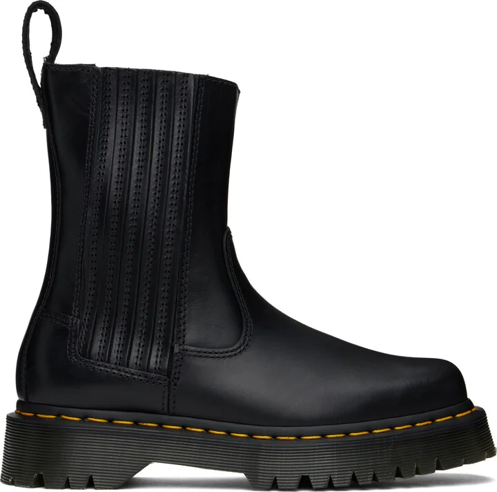Dr. Martens Black Amaaya Lo Leather Boots