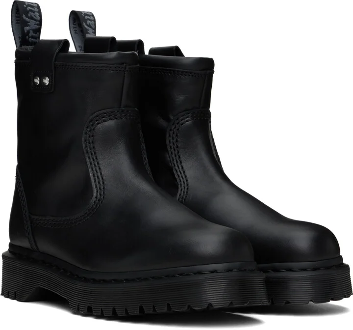 Dr. Martens Black Anistone Lo Leather Boots - Image 4