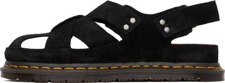 Dr. Martens Black Archive Fisherman Suede Sandals - Image 3