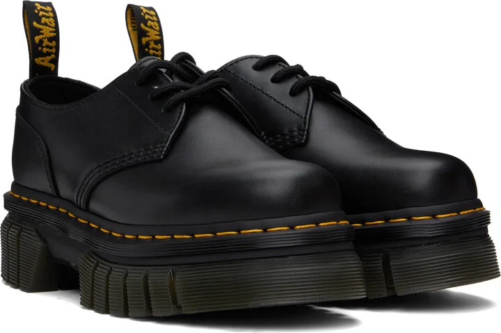 Dr. Martens Black Audrick Nappa Leather Platform Derbys - Image 4