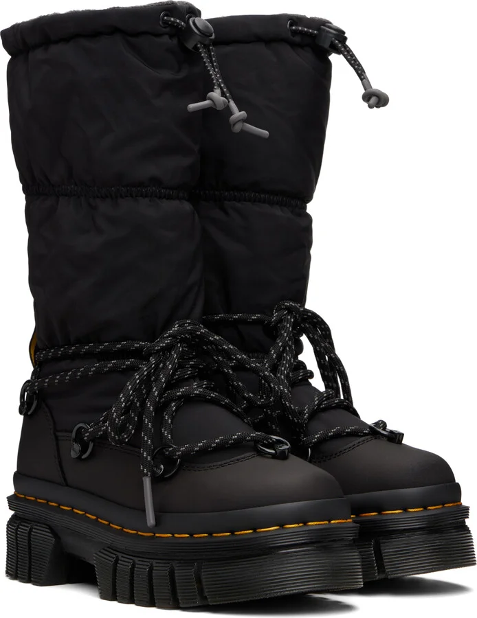 Dr. Martens Black Audrick Padded Hi Platform Boots - Image 4