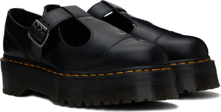 Dr. Martens Black Bethan Polished Smooth Leather Loafers - Image 4