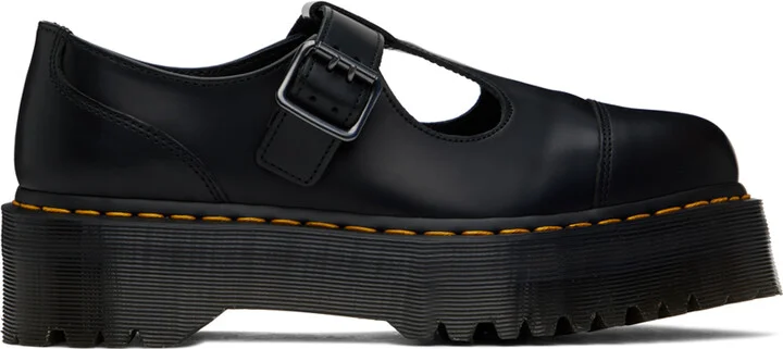 Dr. Martens Black Bethan Polished Smooth Leather Loafers
