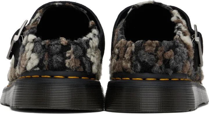 Dr. Martens Black & Brown Isham Crochet Wool Mules - Image 2