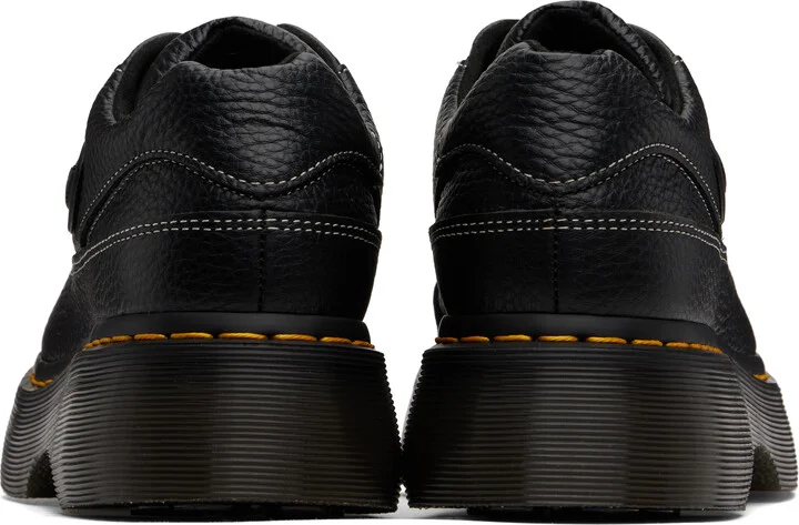 Dr. Martens Black Buzz 5-Eye Milled Nappa Leather Derbys - Image 2