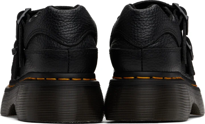 Dr. Martens Black Buzz Milled Nappa Leather Mary Jane Loafers - Image 2
