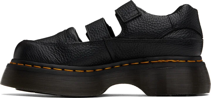 Dr. Martens Black Buzz Milled Nappa Leather Mary Jane Loafers - Image 3