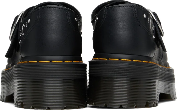 Dr. Martens Black Celestial Moth Leather Platform Monkstraps - Image 2