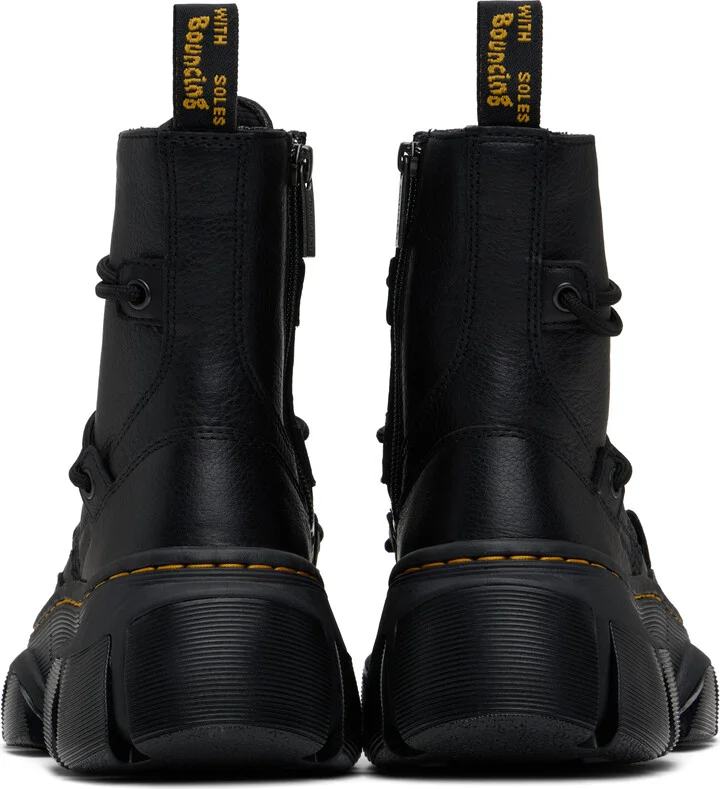 Dr. Martens Black DMXL 8-Eye Leather Boots - Image 2