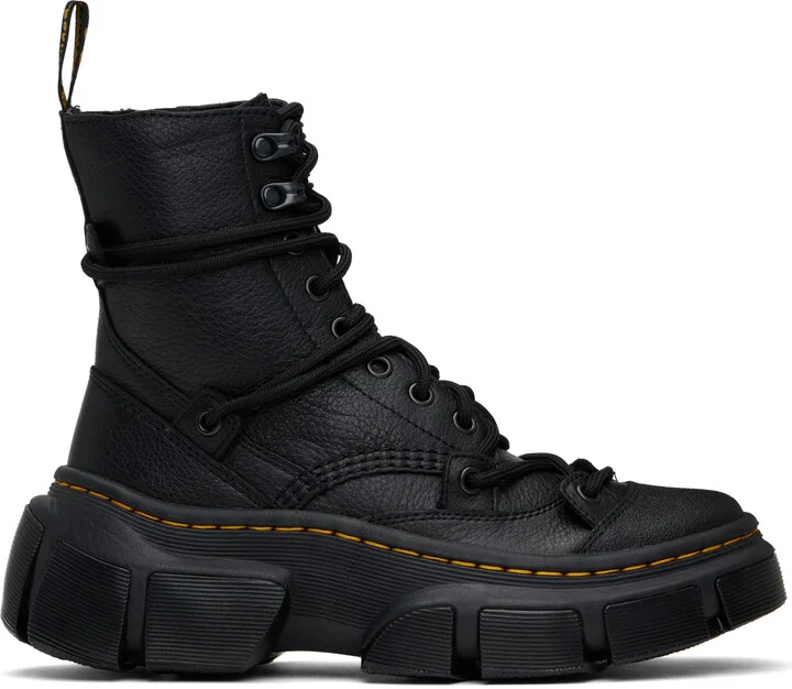 Dr. Martens Black DMXL 8-Eye Leather Boots