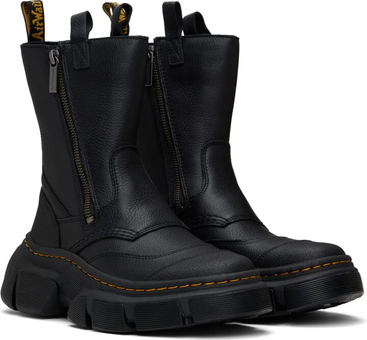 Dr. Martens Black DMXL Rigger Leather Boots - Image 4