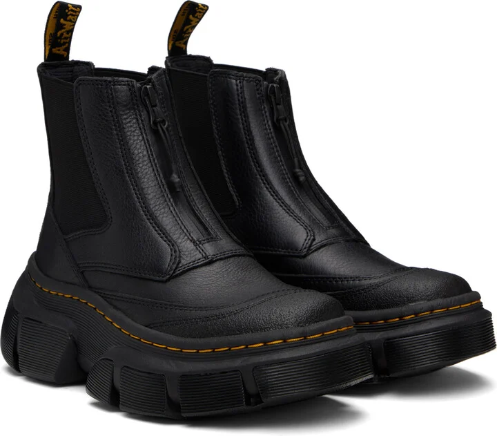 Dr. Martens Black DMXL Zip Leather Chelsea Boots - Image 4