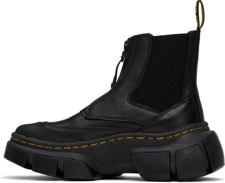 Dr. Martens Black DXML Zip Leather Chelsea Boots - Image 3
