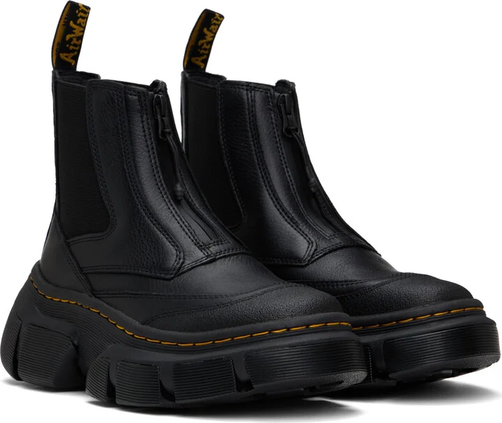 Dr. Martens Black DXML Zip Leather Chelsea Boots - Image 4
