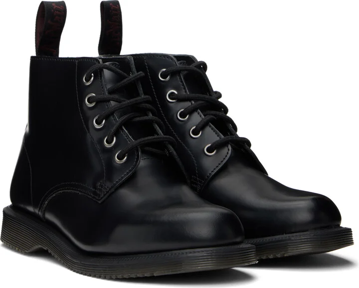 Dr. Martens Black Emmeline Smooth Lace Up Boots - Image 4