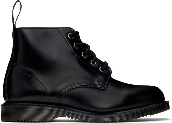 Dr. Martens Black Emmeline Smooth Lace Up Boots