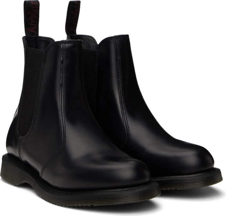 Dr. Martens Black Flora Smooth Chelsea Boots - Image 4