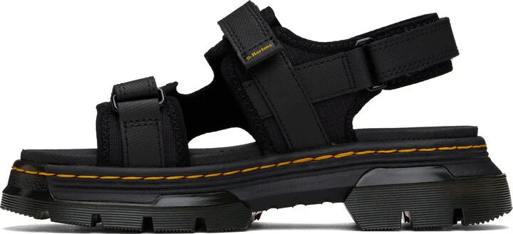 Dr. Martens Black Forster Poly Webbing Sandals - Image 3