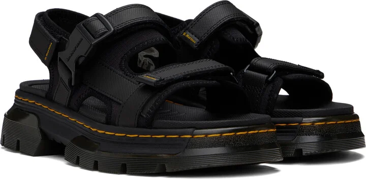 Dr. Martens Black Forster Poly Webbing Sandals - Image 4