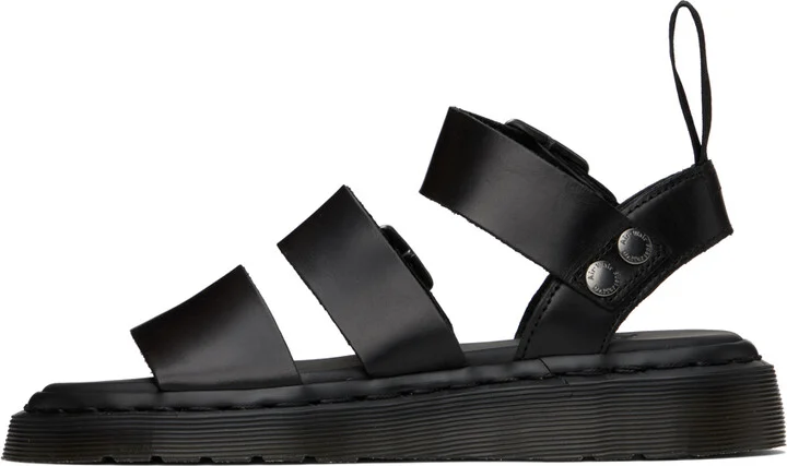 Dr. Martens Black Gryphon Leather Gladiator Sandals - Image 3