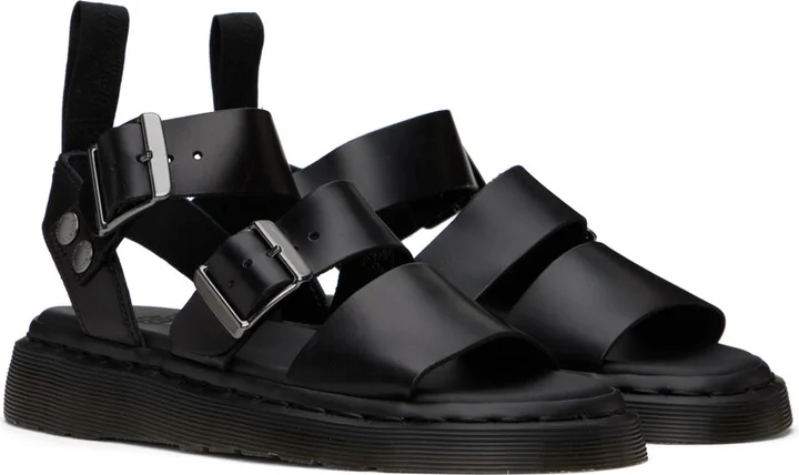 Dr. Martens Black Gryphon Leather Gladiator Sandals - Image 4