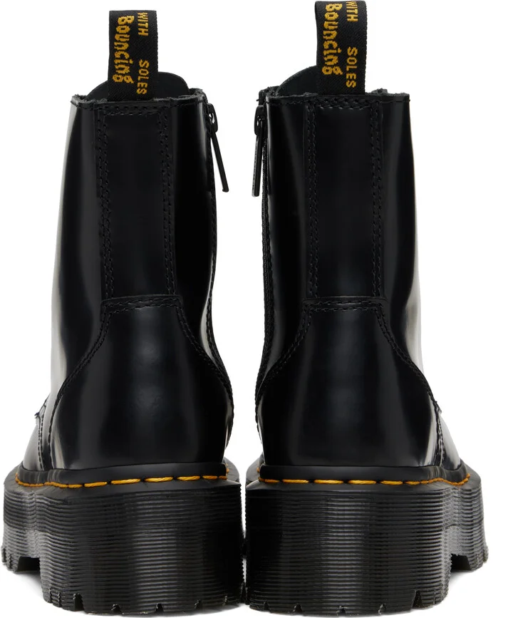 Dr. Martens Black Jadon Boot Smooth Leather Platform Boots - Image 2