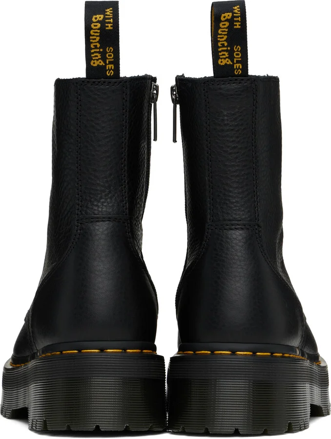 Dr. Martens Black Jadon Pisa Leather Boots - Image 2