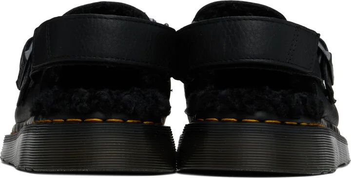 Dr. Martens Black Jorge II Faux-Fur Lined Mules - Image 2