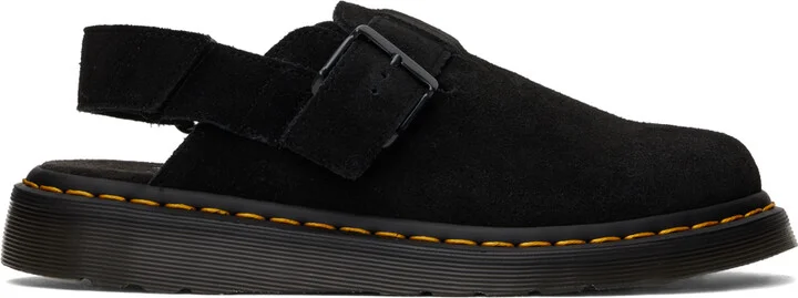 Dr. Martens Black Jorge II Suede Slingback Loafers