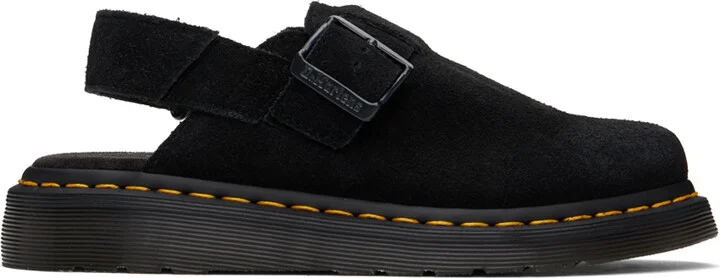 Dr. Martens Black Jorge II Suede Slingback Mules