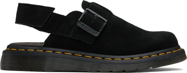 Dr. Martens Black Jorge II Suede Slingback Mules