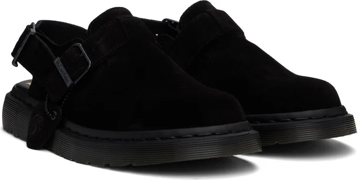 Dr. Martens Black Jorge Made In England Suede Slingback Mules - Image 4