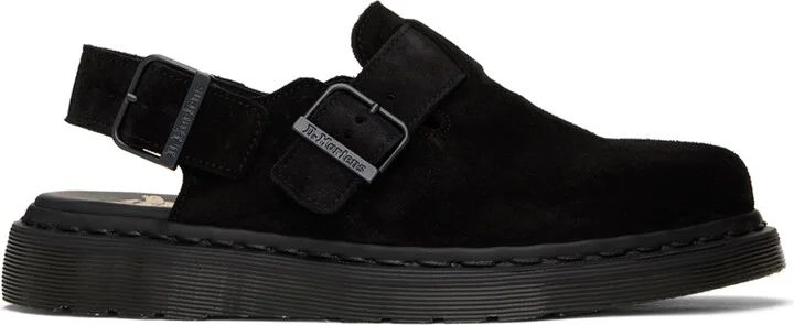 Dr. Martens Black Jorge Suede Slingback Loafers