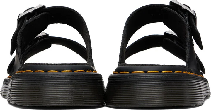 Dr. Martens Black Josef Leather Buckle Slide Sandals - Image 2