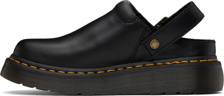 Dr. Martens Black Laketen Atlas Leather Slingback Platform Slip-on Loafers - Image 3