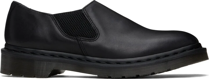 Dr. Martens Black Louis Analine Leather Slip-on Loafers