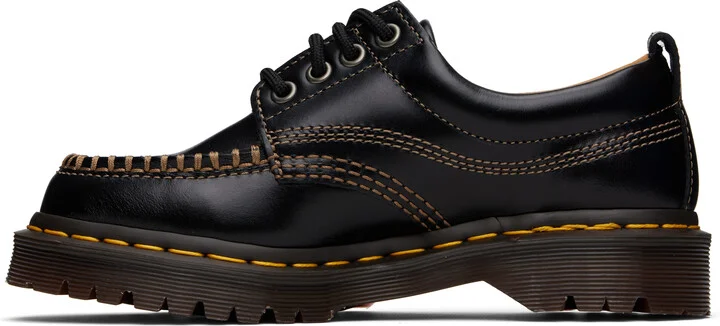Dr. Martens Black Lowell Leather Moc Toe Derbys - Image 3