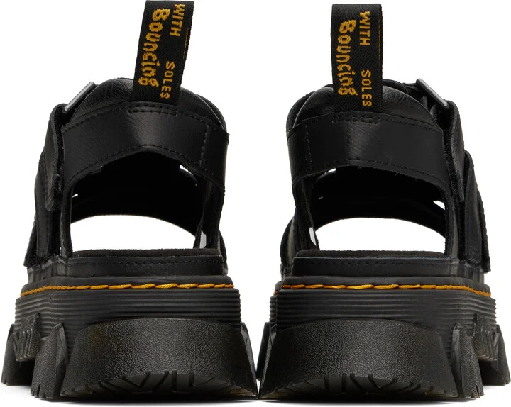 Dr. Martens Black Mattison 3 Strap Sandals - Image 2