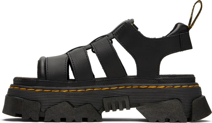 Dr. Martens Black Mattison 3 Strap Sandals - Image 3