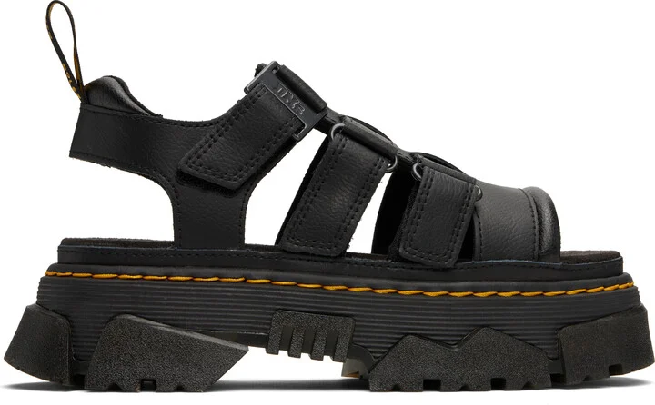 Dr. Martens Black Mattison 3 Strap Sandals