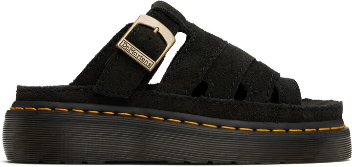 Dr. Martens Black Maxxy Slide Sandals